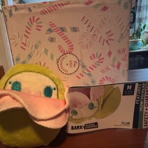 Bark Super Chewer Flur Toy in Green and Pink